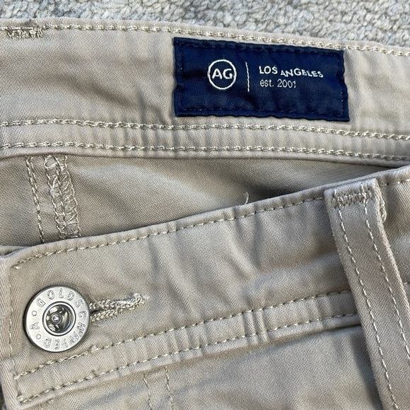 AG Adriano Goldschmied Tellis Modern Slim Jeans Khaki Cream Beige Sz 36x32 - Picture 8 of 13